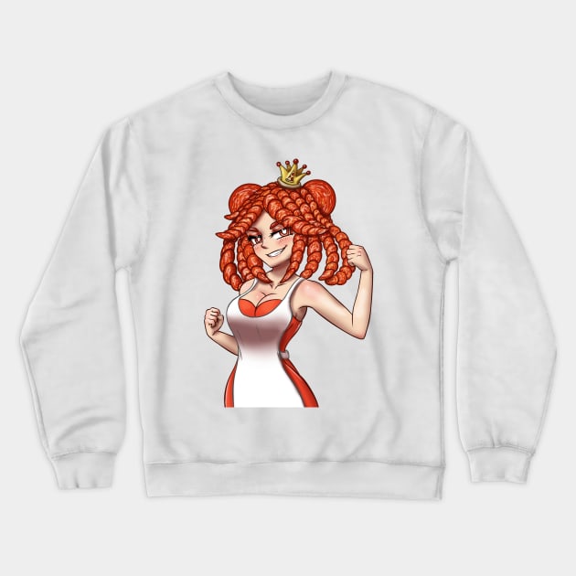 Pepperoni-Queen Crewneck Sweatshirt by AV90